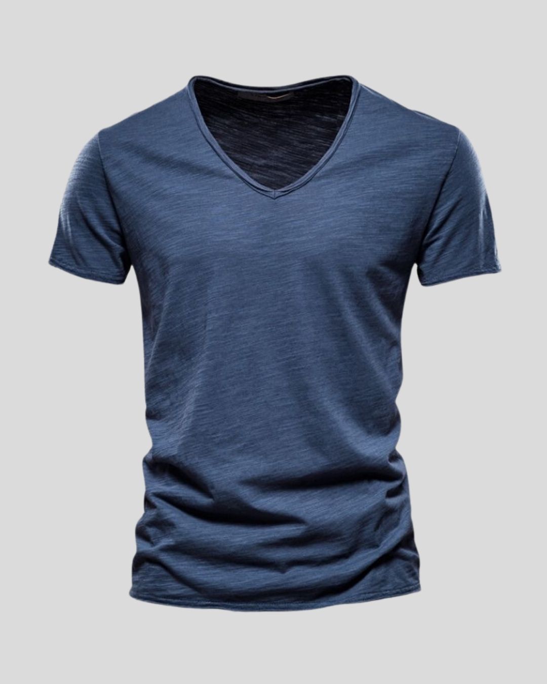 טי שירט V חלקה בצבעים