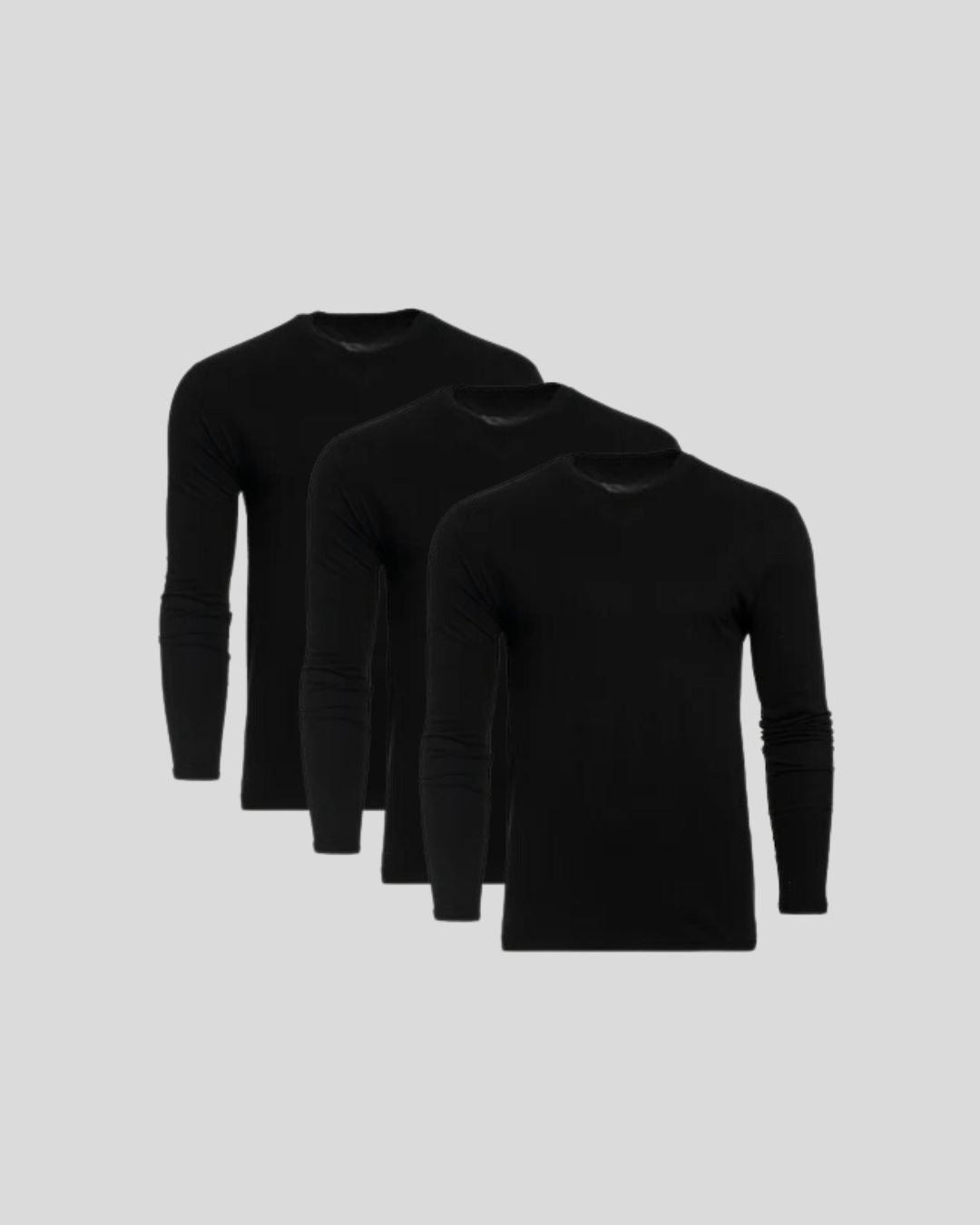 חבילת טריפל מבליטות שרוול ארוך שחורות