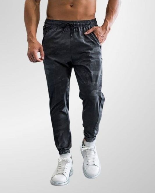 מכנס אפור הסוואה עם כיסיי רוכסן