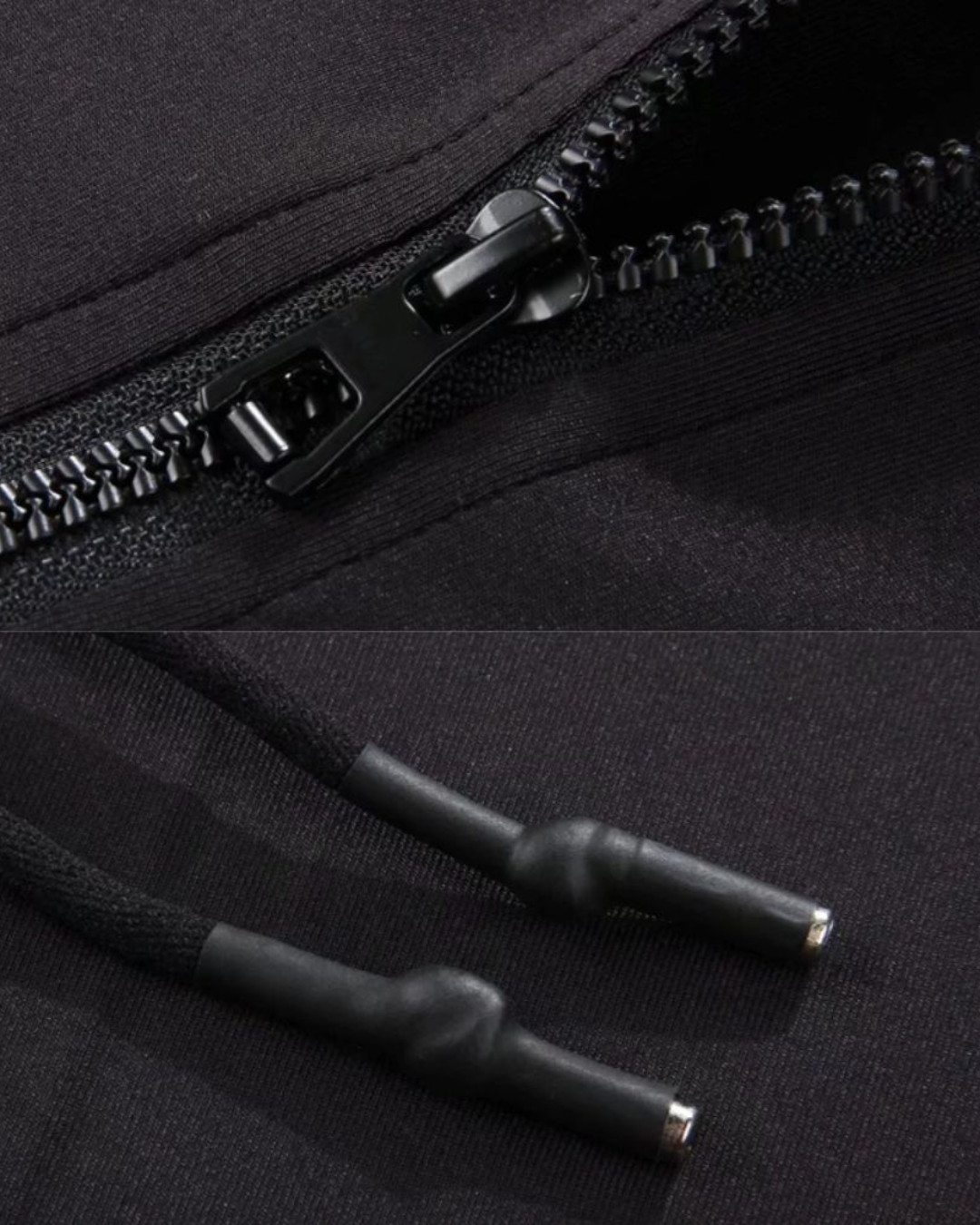 סווטשירט שחור עם לוגו RUN