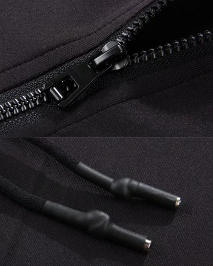 סווטשירט שחור עם לוגו RUN