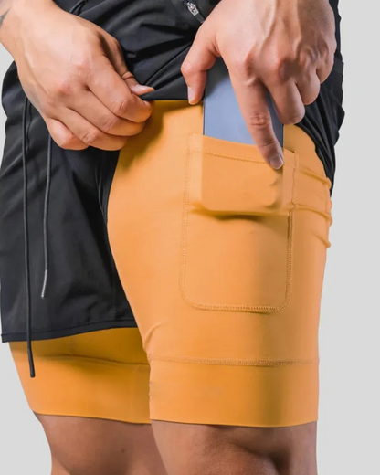 מכנסי טייץ דגם הידרו צבע שחור כתום