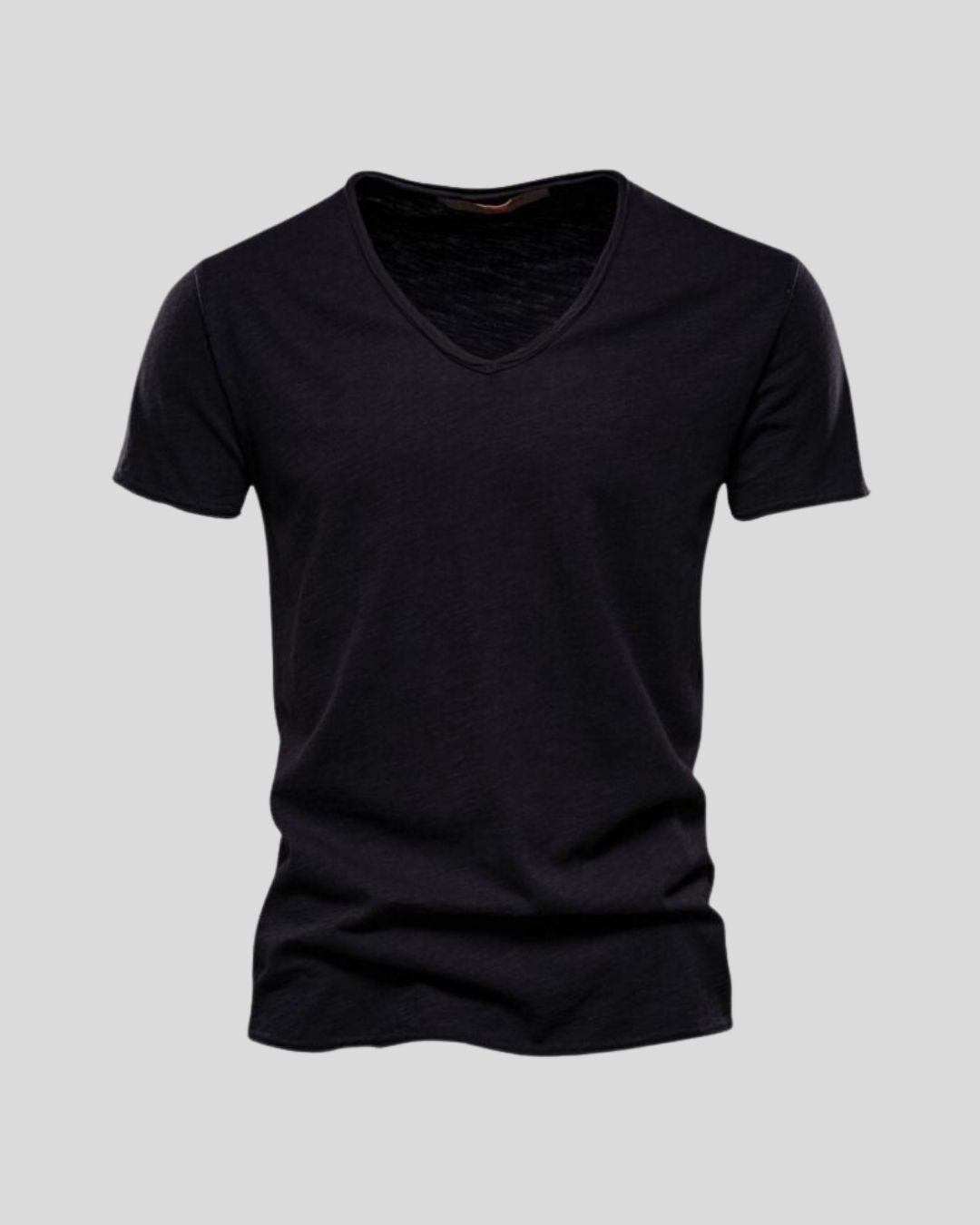 טי שירט V חלקה בצבעים