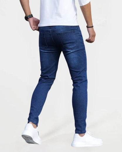 ג'ינס רטרו סלים פיט כחול כהה
