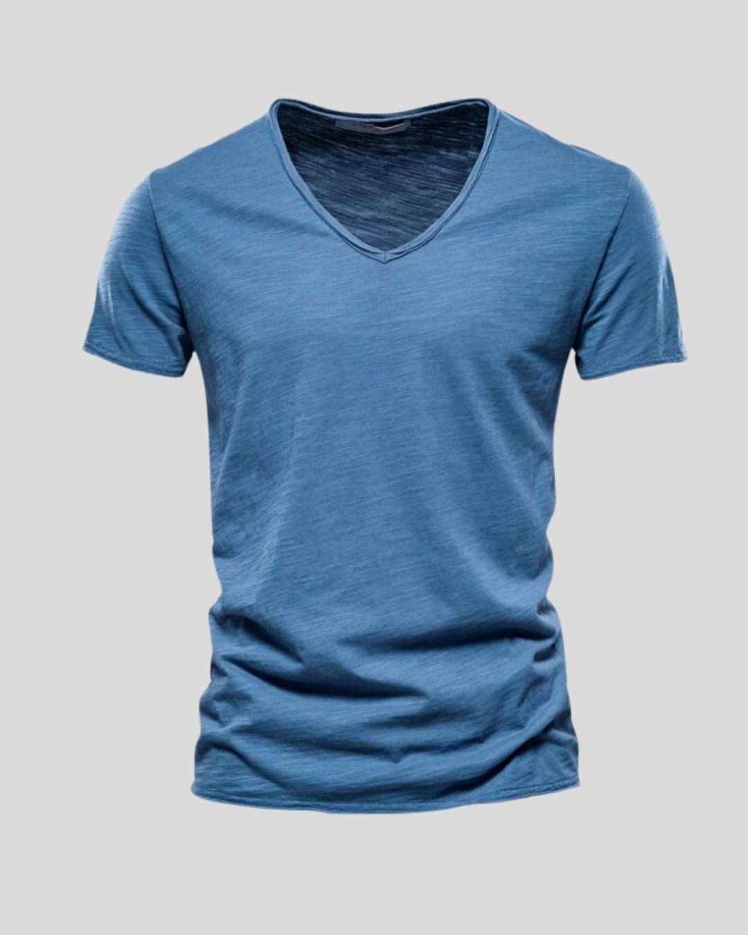 טי שירט V חלקה בצבעים