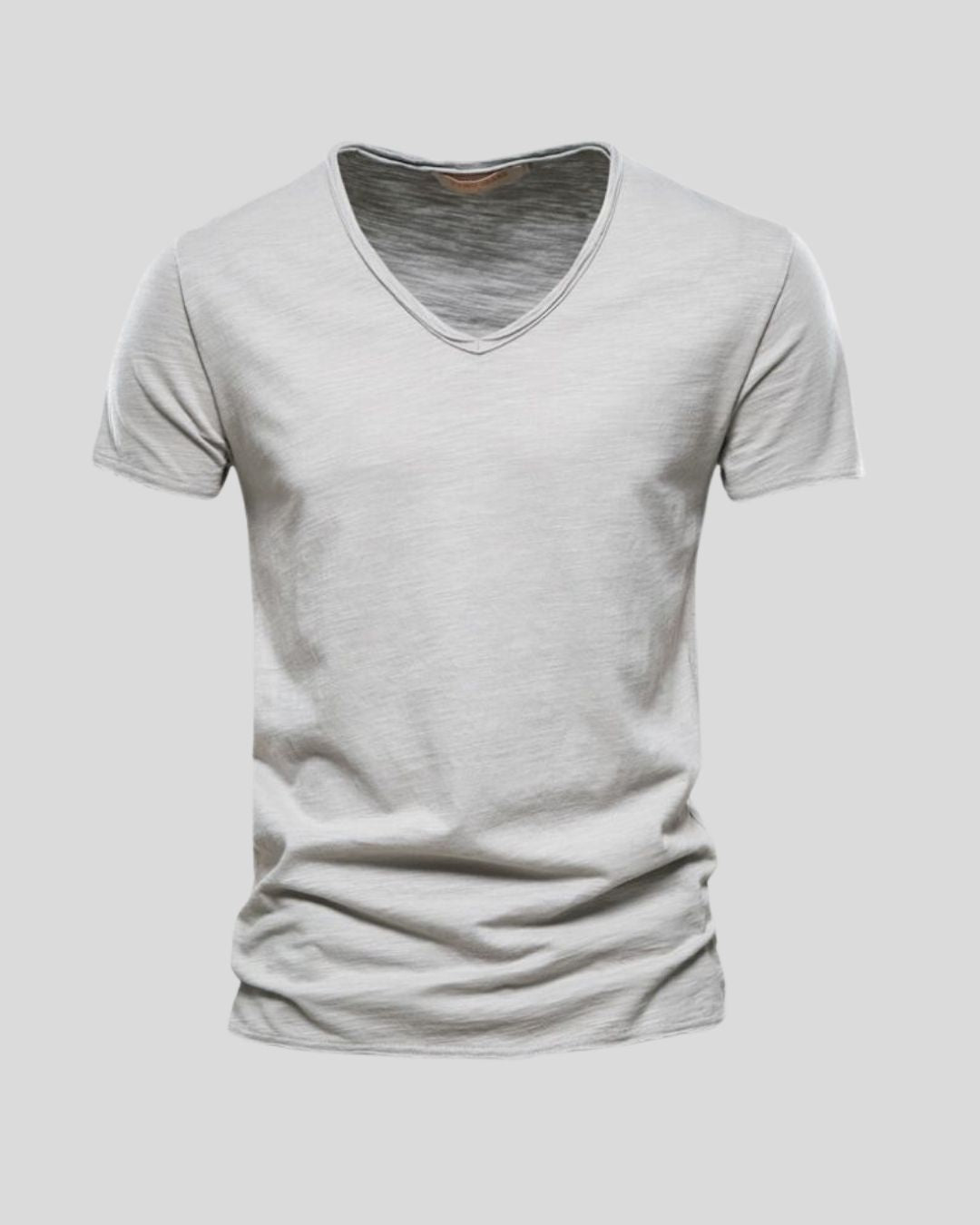 טי שירט V חלקה בצבעים