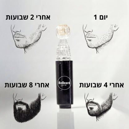 ReBeard רולר + סרום לצמיחת זקן מלא וגברי