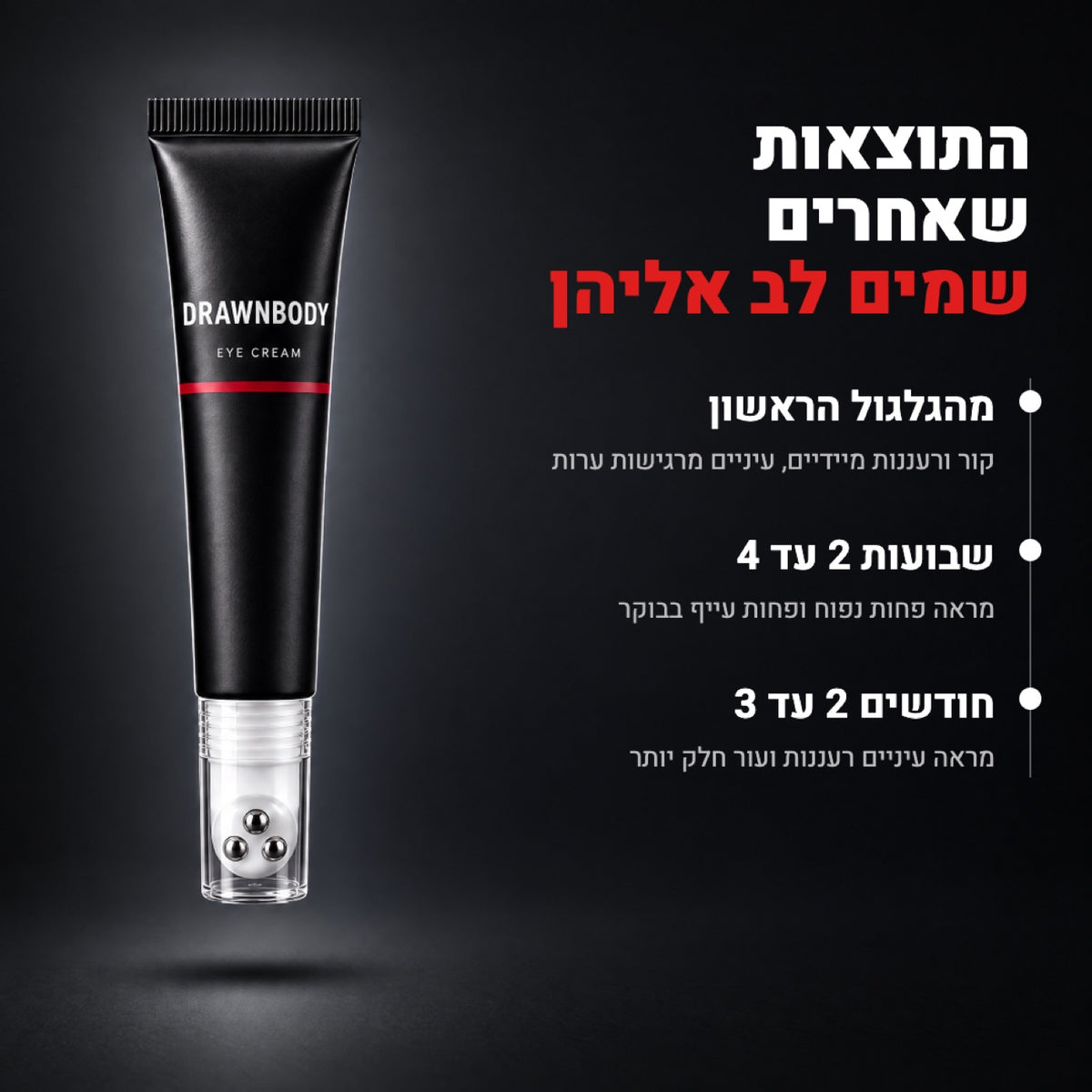 קרם עיניים נגד שקיות, נפיחות ועיגולים כהים מבית DrawnBody