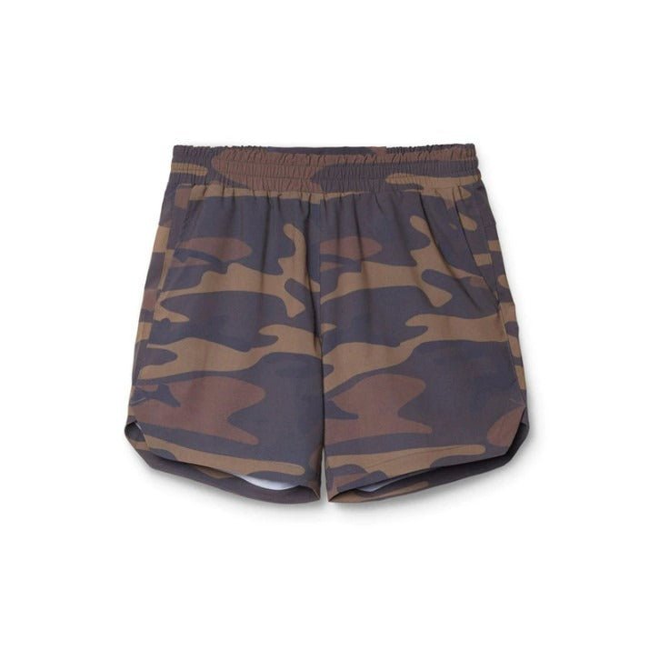 מכנס ספורט קצר צבע הסוואה חום שחורDrawnBody