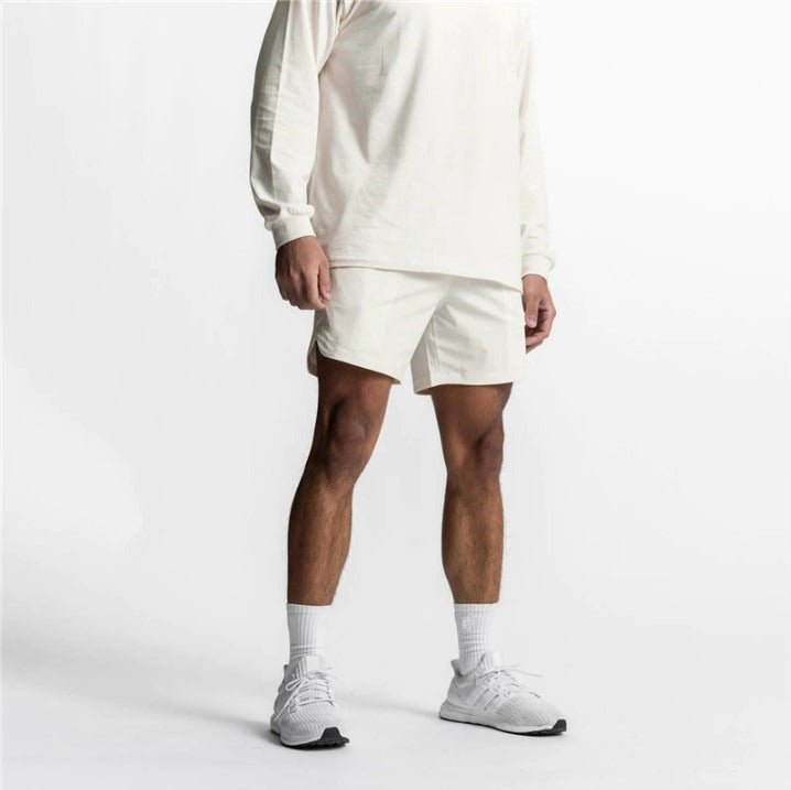 מכנס ספורט קצר צבע לבןDrawnBody