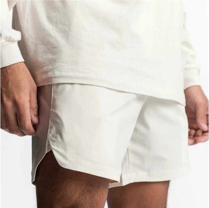 מכנס ספורט קצר צבע לבןDrawnBody