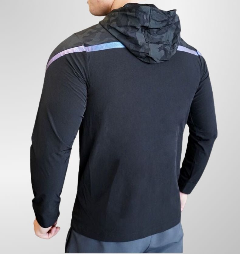 סווצ'רט צבע שחור פס כחול לאימוןDrawnBody