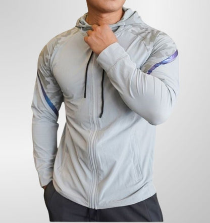 סווצ'רט צבע אפור פס כחול לאימוןDrawnBody