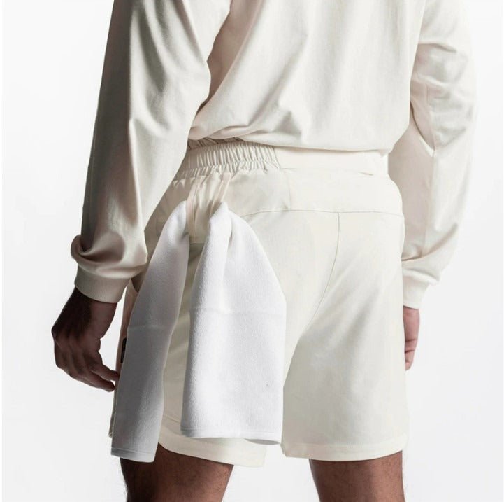 מכנס ספורט קצר צבע לבןDrawnBody