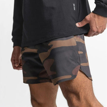 מכנס ספורט קצר צבע הסוואה חום שחורDrawnBody