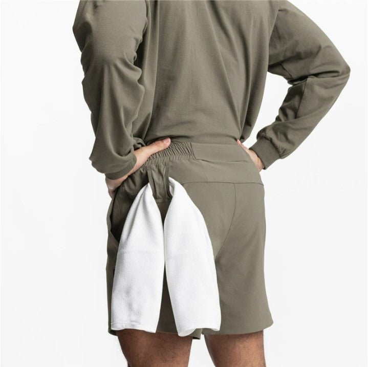 מכנס ספורט קצר ירוק צבאיDrawnBody